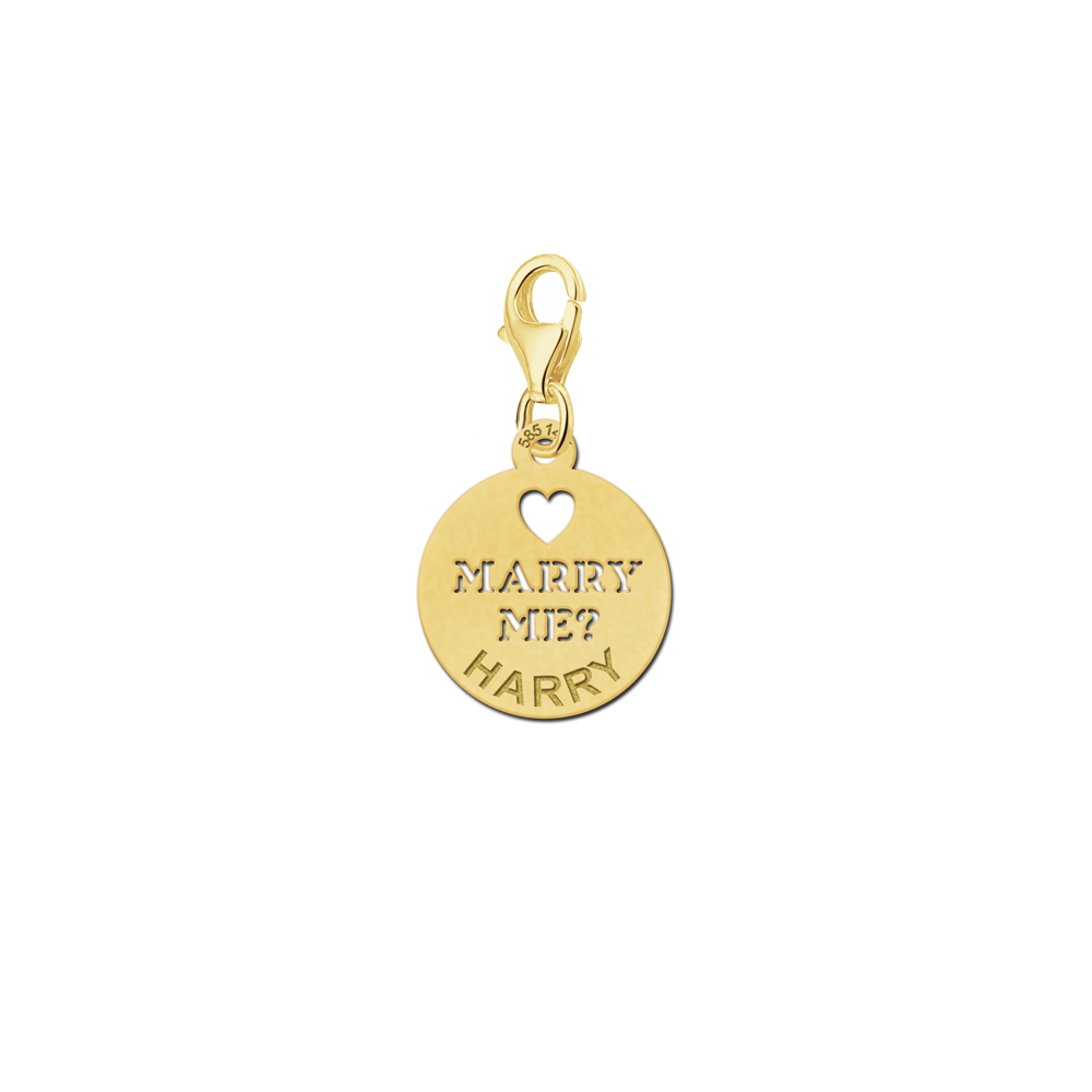 Names4ever Gouden Marry Me Bedel met Naam