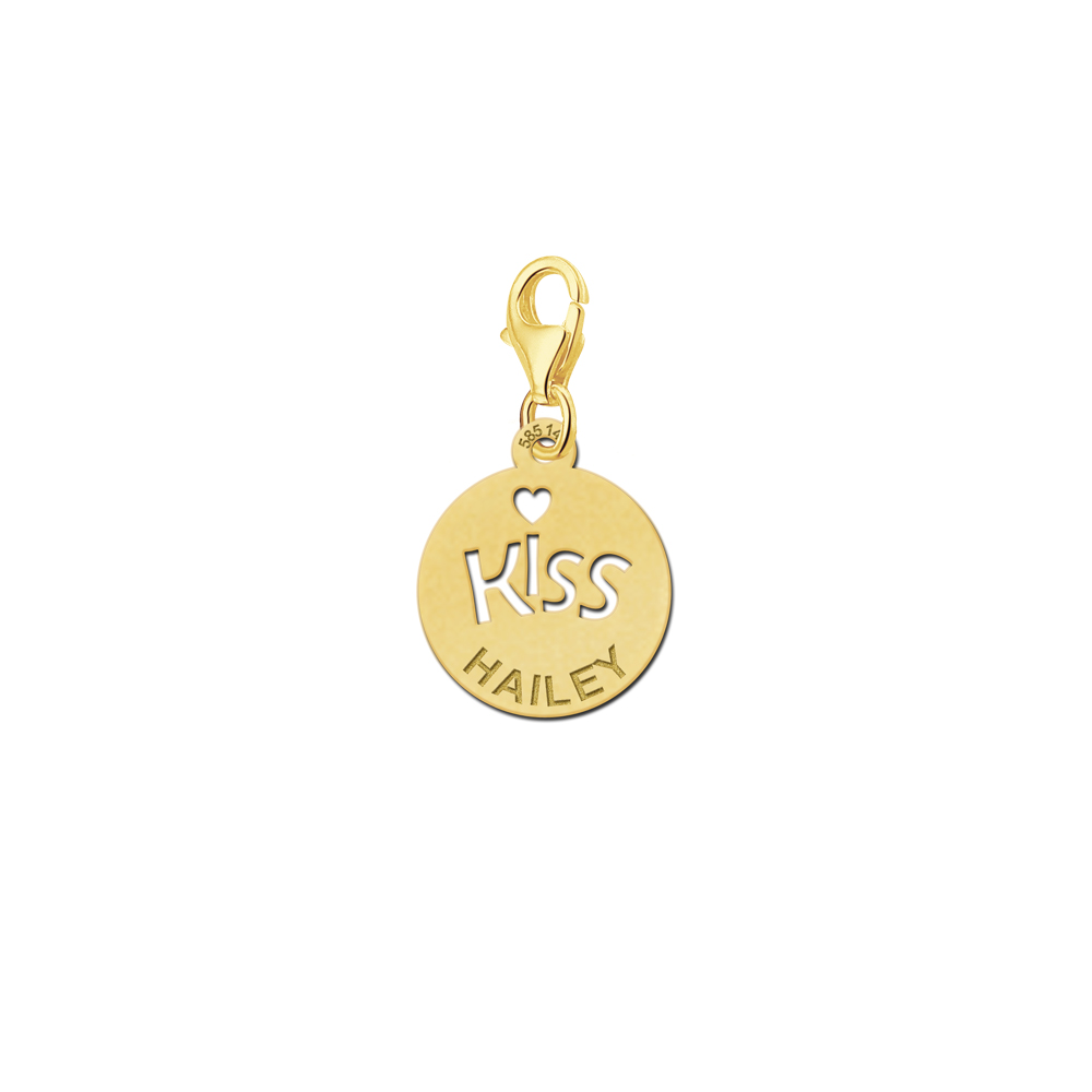 Names4ever Gouden Kiss Bedel met Naam