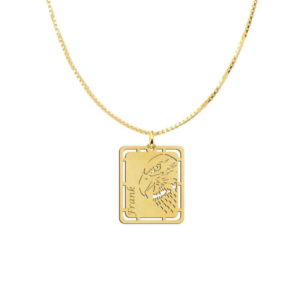 Gouden hanger adelaar graveren met naam - Names4ever