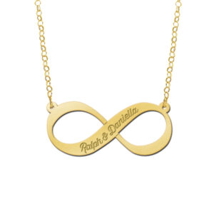Names4ever Infinity Hanger van Goud - Graveer Sieraad