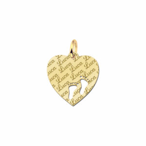 Gouden hart met naamgravure - Names4ever