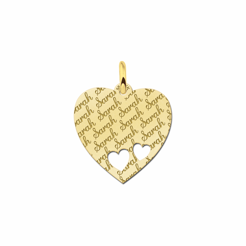 Gouden hart met naamgravure - Names4ever