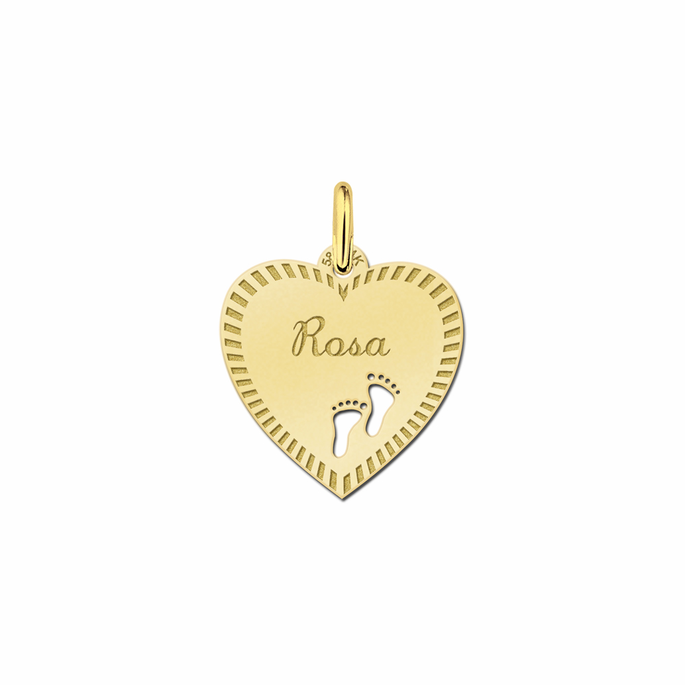 Gouden hart met rand - Names4ever