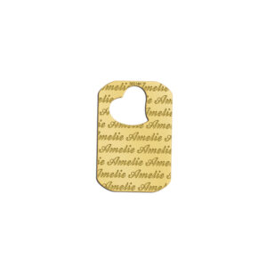 Gouden identiteitsplaatje met naam - Names4ever