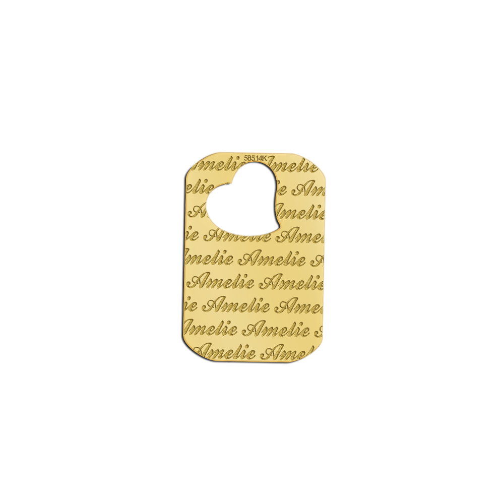 Gouden identiteitsplaatje met naam - Names4ever