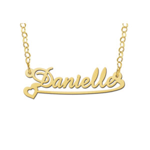 Names4ever Daniëlle Stijl Kinder Naamketting van Goud GNK35