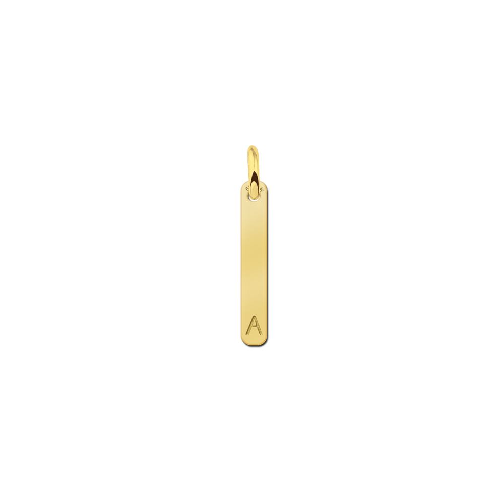 Bar Hanger met initiaal | Geelgoud | 14 karaat | Names4ever