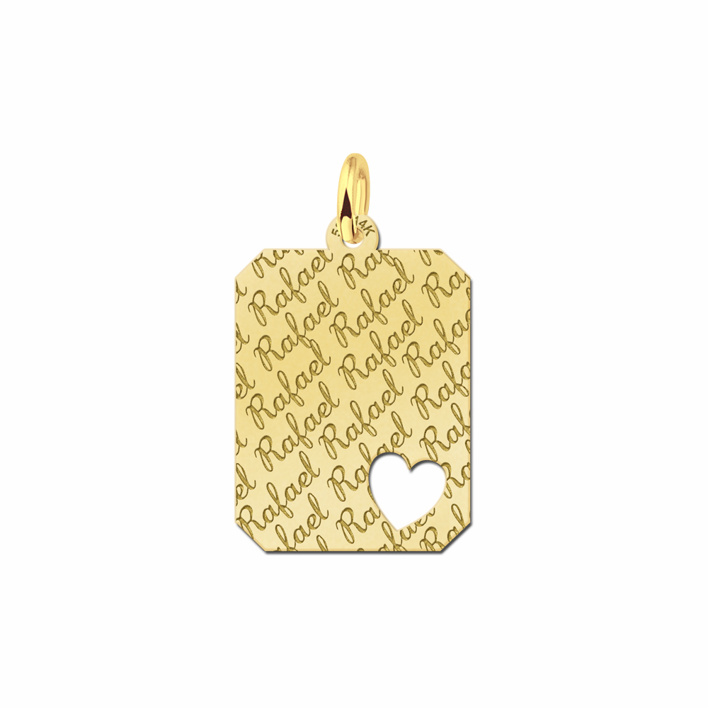 Gouden naamhanger met hartje - Names4ever