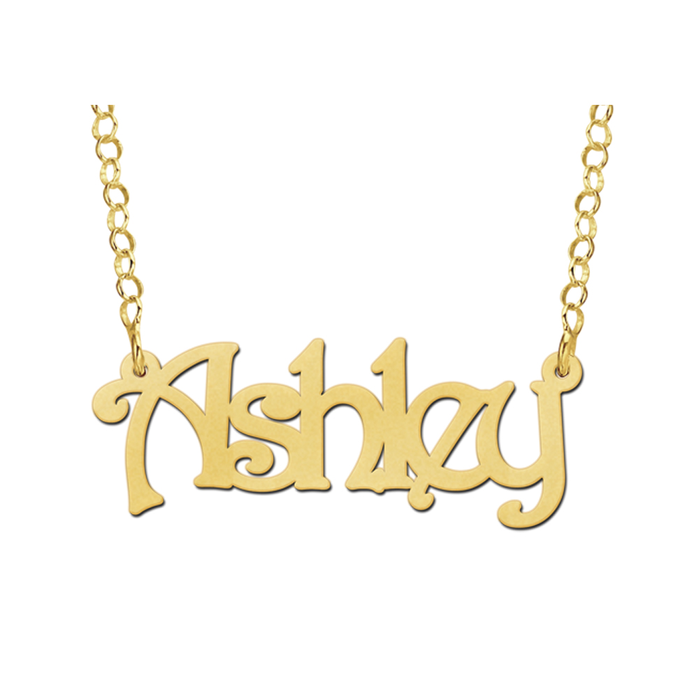 Names4ever Ashley Stijl Gouden Naamketting