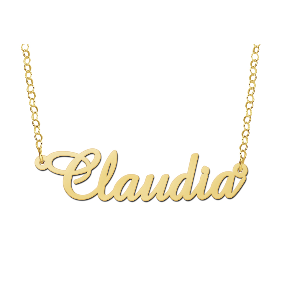 Kerst Sieraden | Claudia Stijl Gouden Naamketting