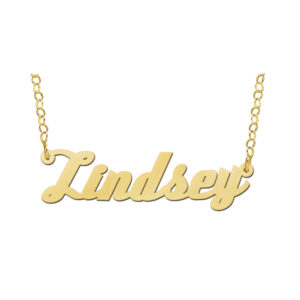 Names4ever Lindsey Stijl Gouden Naamketting