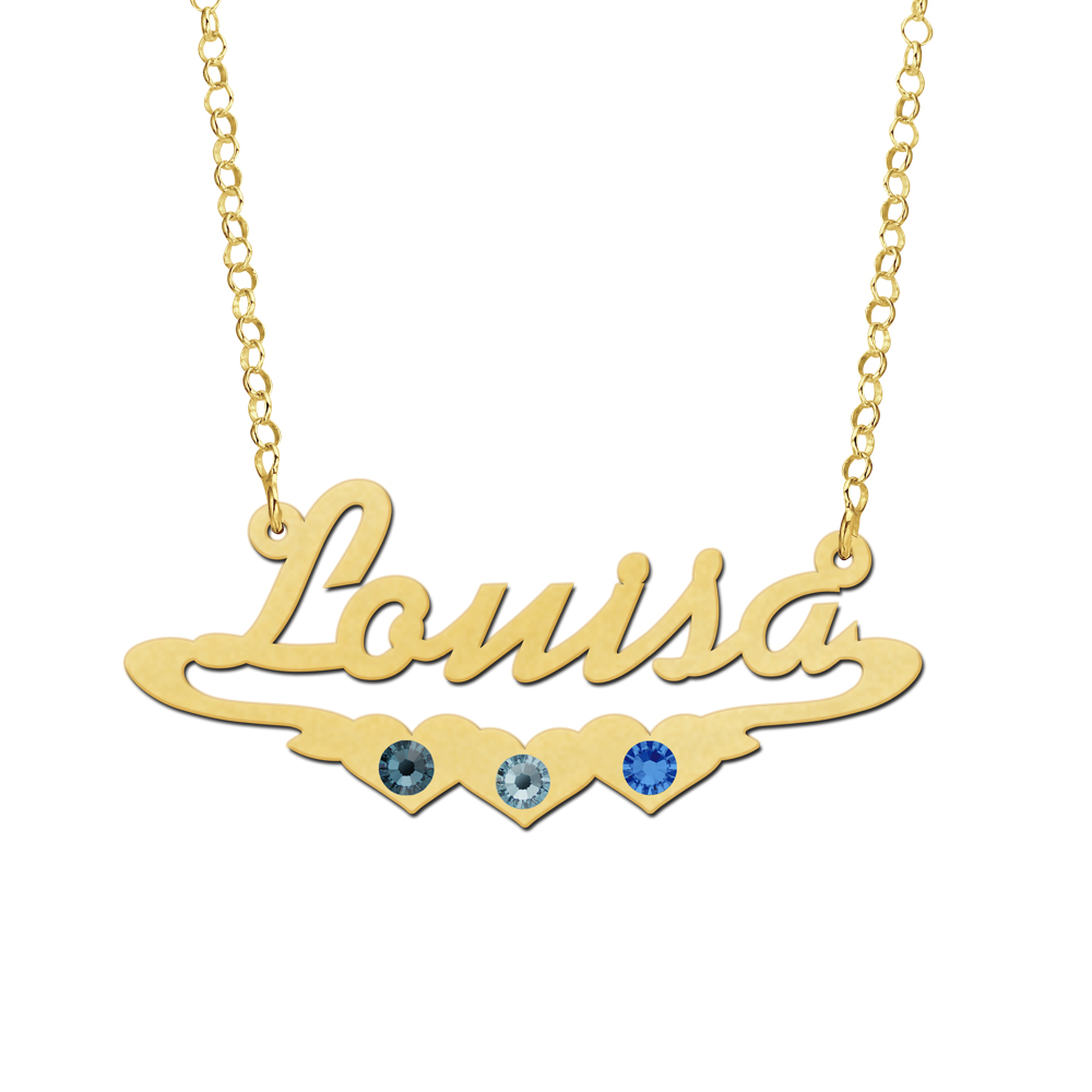 Gouden naamketting model Louisa - Names4ever