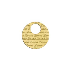 Gouden naamplaat rond - Names4ever