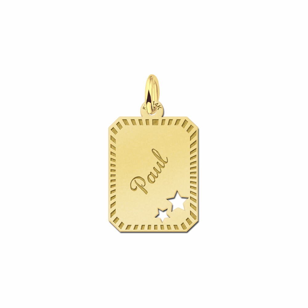 Gouden naamplaatje gegraveerd - Names4ever