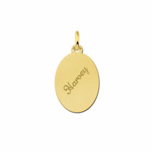 Gouden naamplaatje met je naam erin graveren. - Names4ever