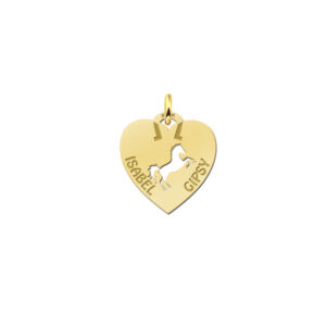 Names4ever Paard Naamhanger Hart in Goud GNDH018