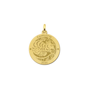Ronde Chinese Sterrenbeeld Rat Hanger van Goud