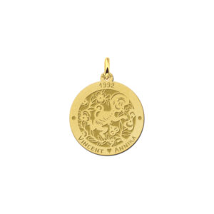 Ronde Chinese Sterrenbeeld Aap Hanger van Goud