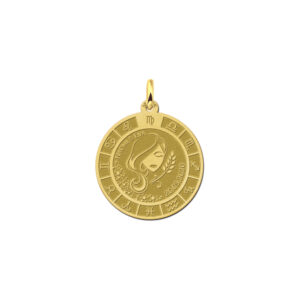 Gouden Maagd Sterrenbeeld Bedel met Naam GHS090 | Names4ever