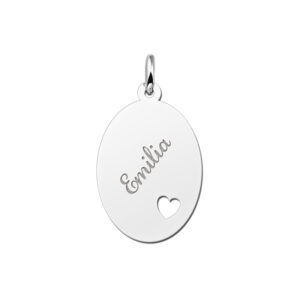 Hanger van zilver om je naam in te laten graveren. - Names4ever