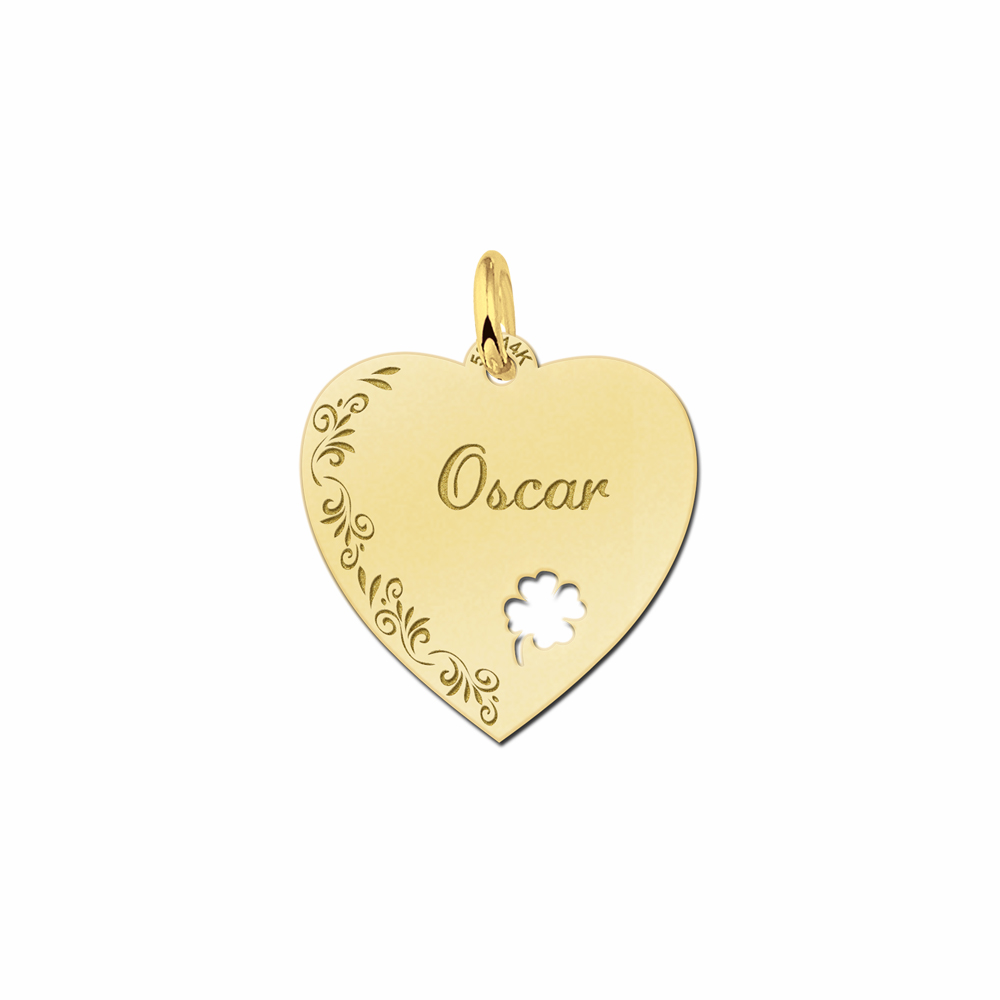 Hart sieraden met bloemrand - Names4ever