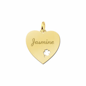 Hart sieraden met klaver 4 - Names4ever