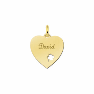 Hart sieraden met klaver 4 - Names4ever