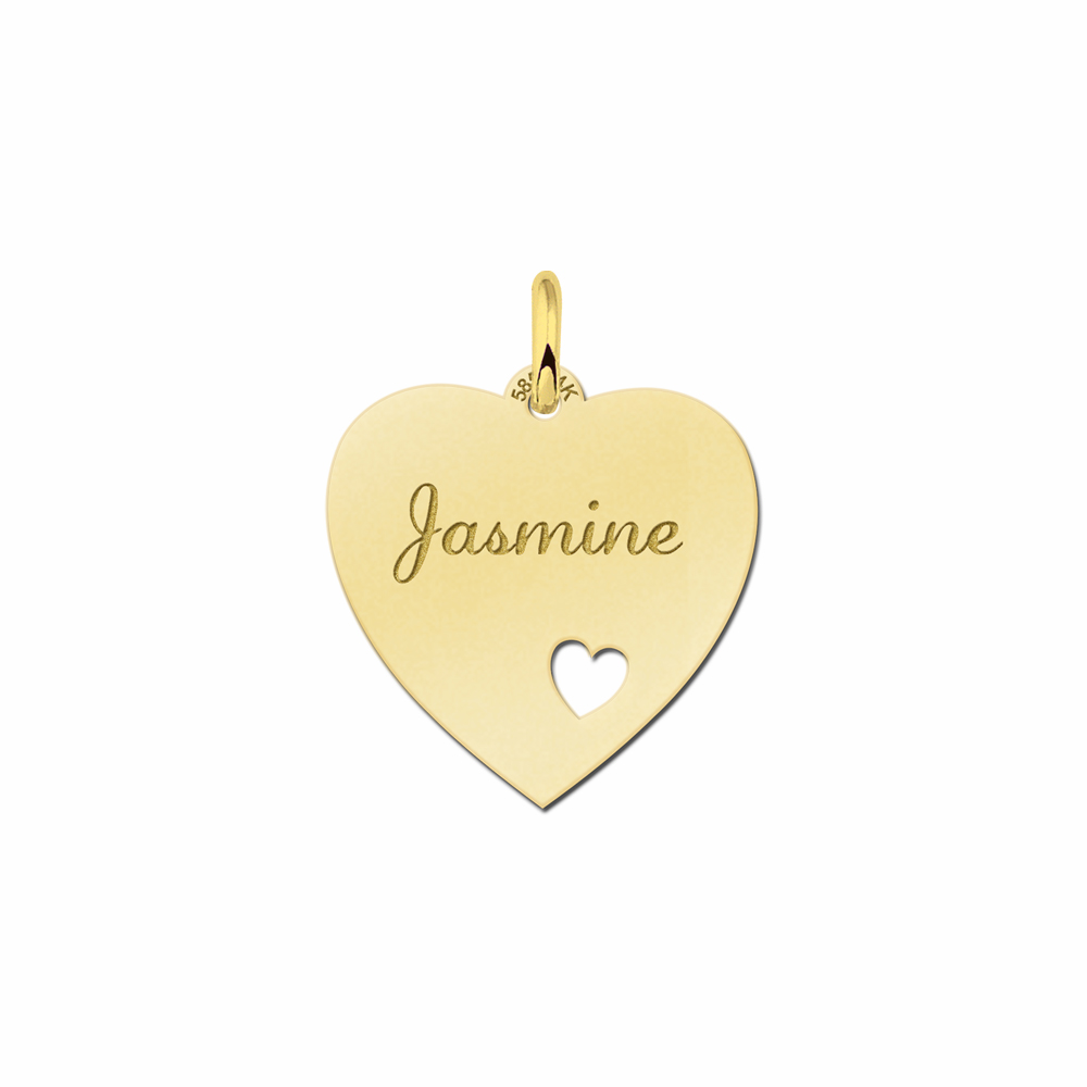 Hartje goud met hartje - Names4ever