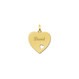 Hartje goud met hartje - Names4ever