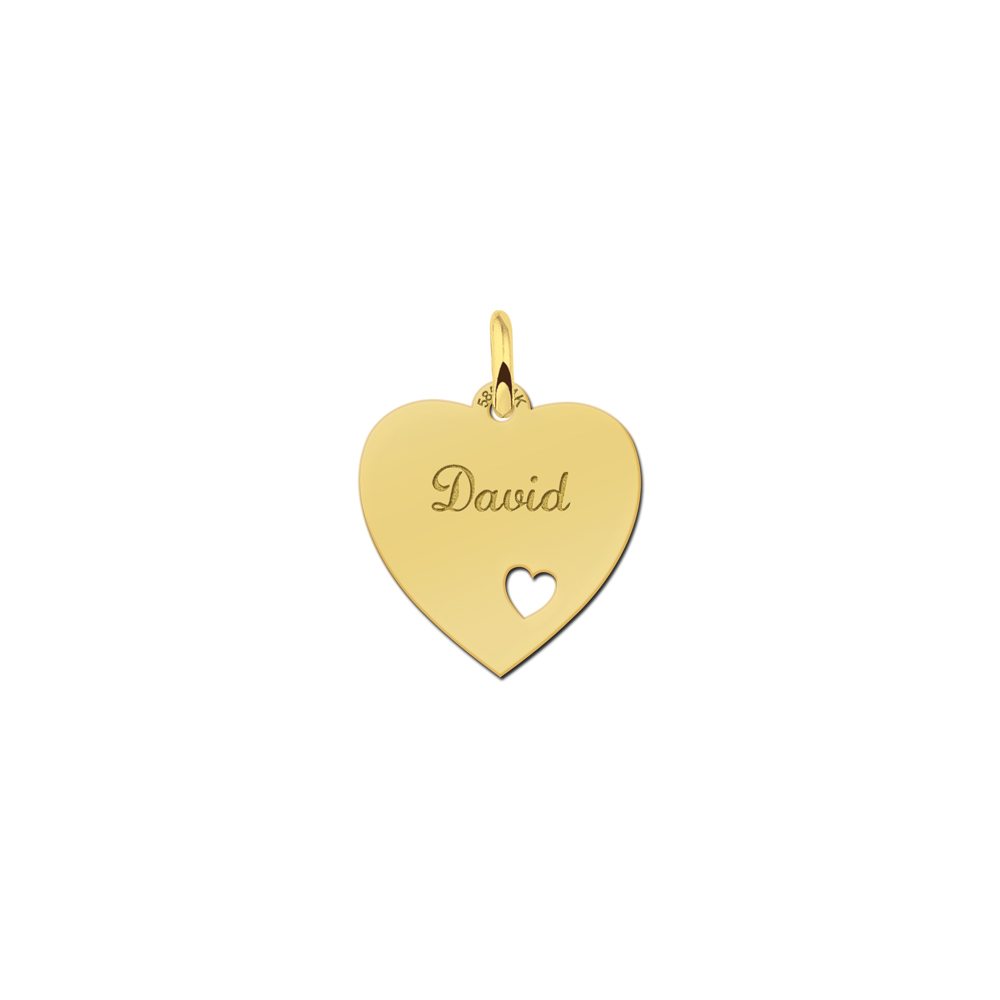 Hartje goud met hartje - Names4ever