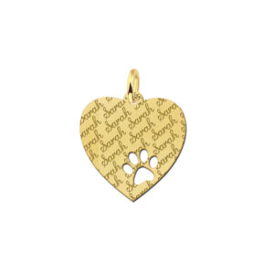 Hartje goud met naamgravure - Names4ever