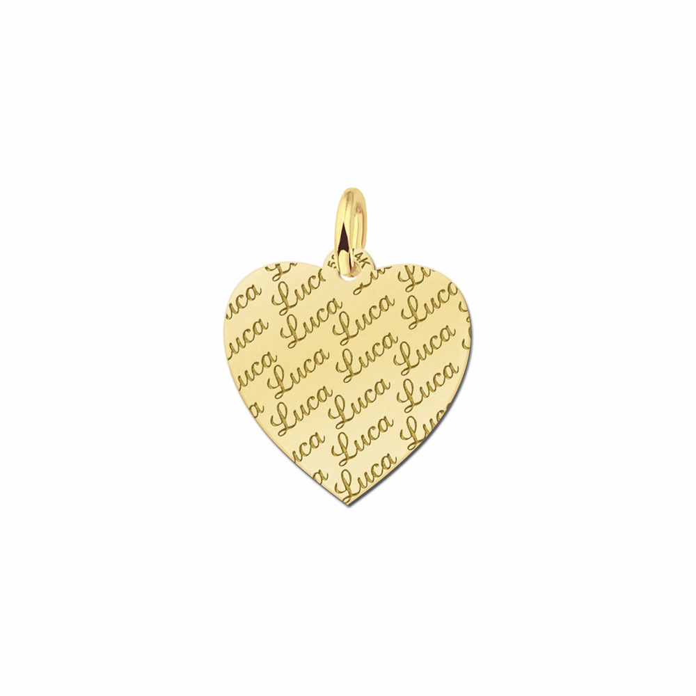 Hartje voor ketting met naamgravure - Names4ever