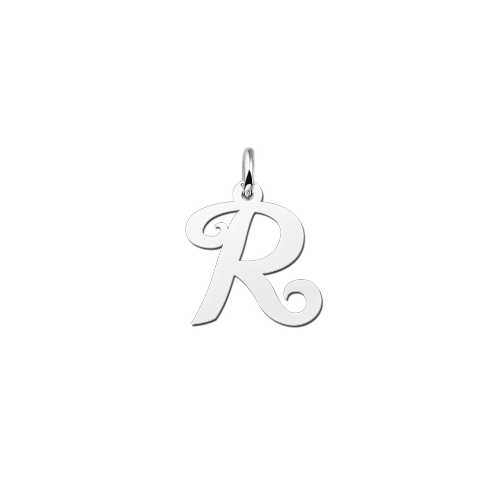 Names4ever Stijlvolle Initiaal Hanger van Zilver