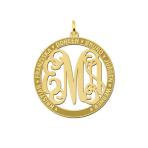 Names4ever Monogram Hanger met Namen van Goud GMH017