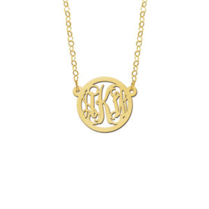Names4ever Extra-Small Monogram Hanger + Gouden Ketting GMH016