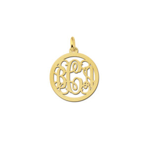 Names4ever Small Monogram Hanger van Goud GMH003