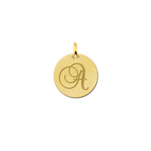 Names4ever Ronde Sierletter Hanger van Goud