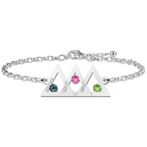 Zilveren moeder dochter armband driehoeken van Names4ever