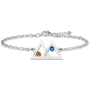 Zilveren moeder dochter armband driehoeken van Names4ever