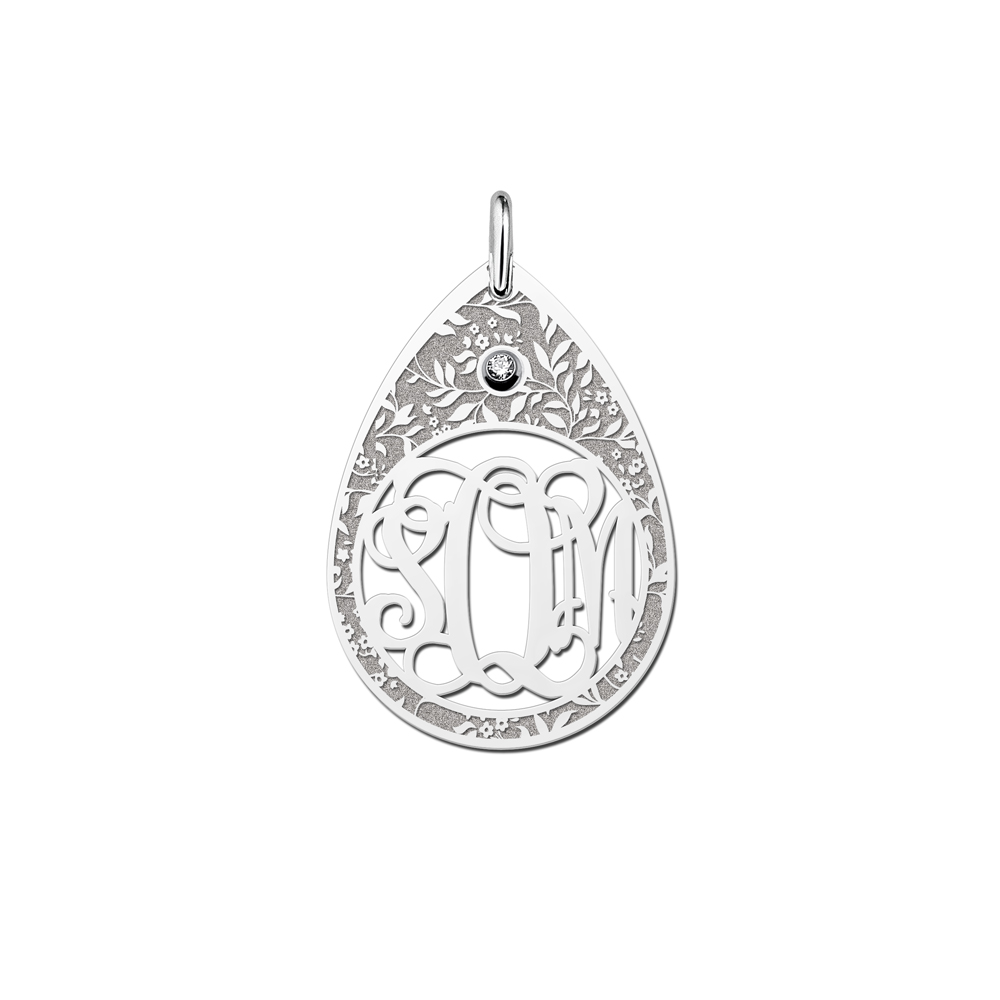 Names4ever Druppel Hanger Monogram Initiaal ZMH026