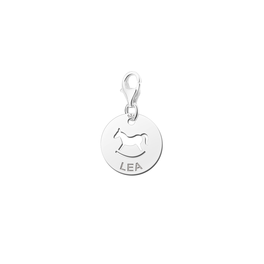 Names4ever Ronde Charm-Naambedel Hobbelpaard met Naam