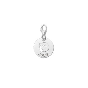 Names4ever Ronde Charm-Naambedel Hoofd Baby Meisje met Naam