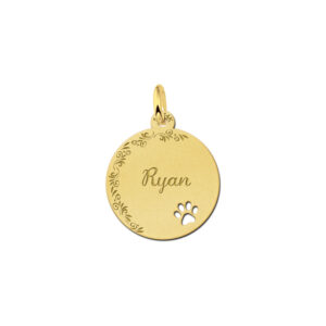 Pootje in gouden hangertje met je naam. - Names4ever