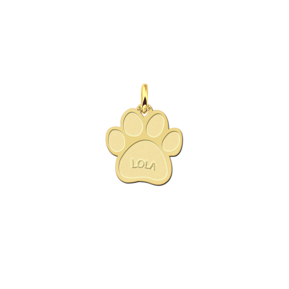 Gouden Dierenpoot Hanger