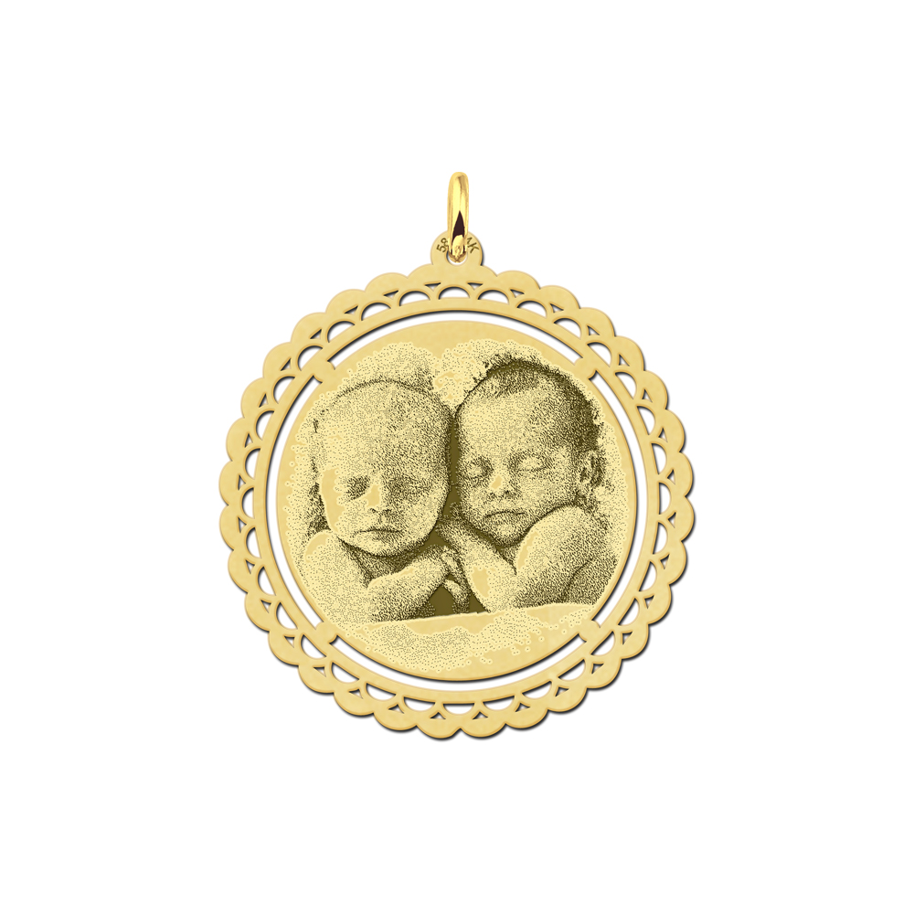 Gouden Fotogravure Hanger met Decoratieve Rand van Names4ever