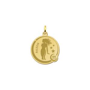 Sterrenbeeld 14 karaat goud hanger met naam maagd - Names4ever