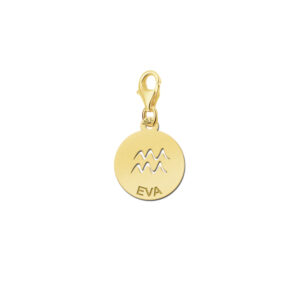 Names4ever Zodiac-Bedel Waterman in massief goud GBS011