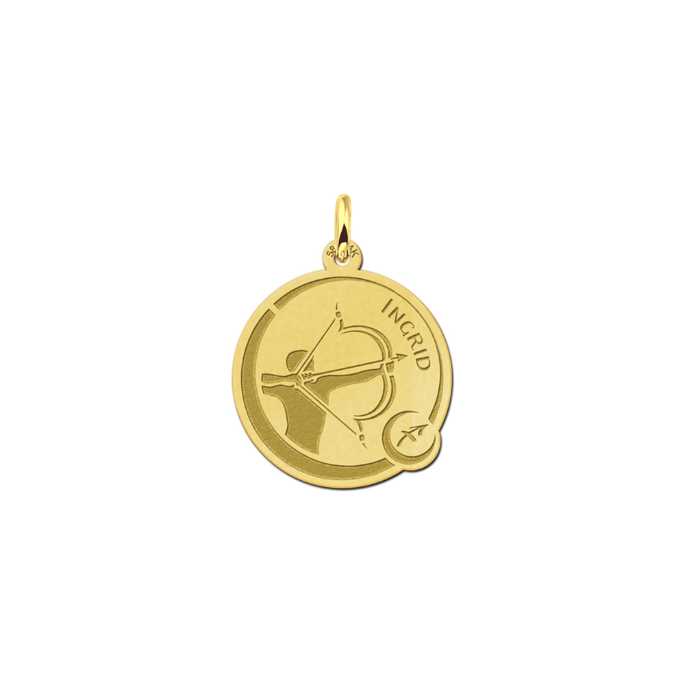 Sterrenbeeld met Personalisatie Boogschutter van goud - Names4ever
