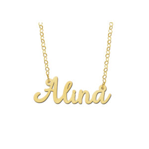 Vergulde Alina Naamketting | Names4ever