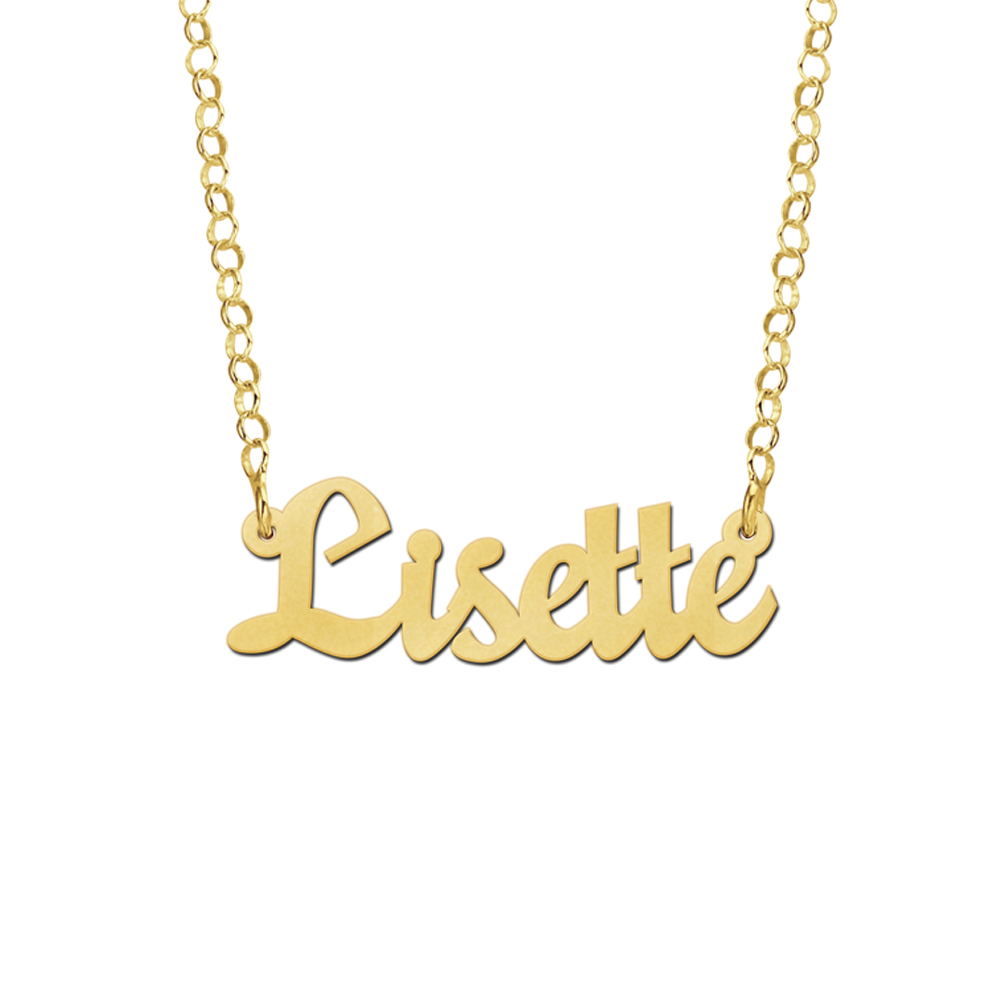 Names4ever Vergulde Lisette Naamketting